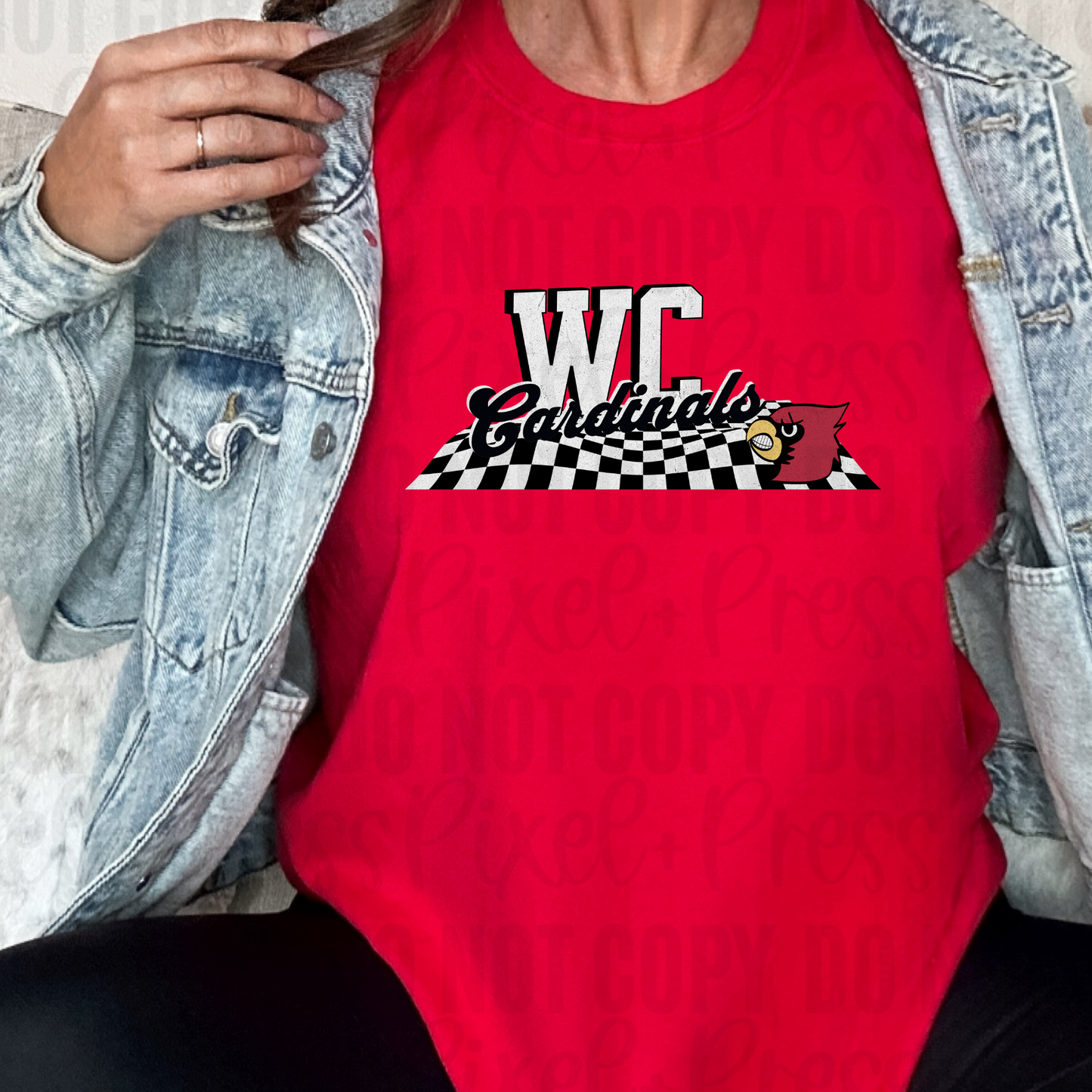 WC Cardinals Spirit Tees – Comfort Colors (Youth–Adult 4XL)