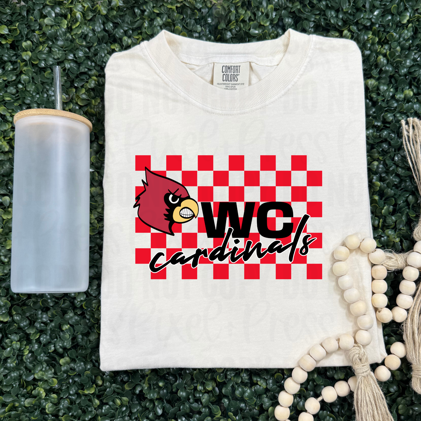 WC Cardinals Spirit Tees – Comfort Colors (Youth–Adult 4XL)