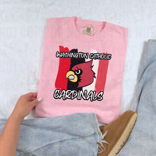WC Cardinals Spirit Tees – Comfort Colors (Youth–Adult 4XL)