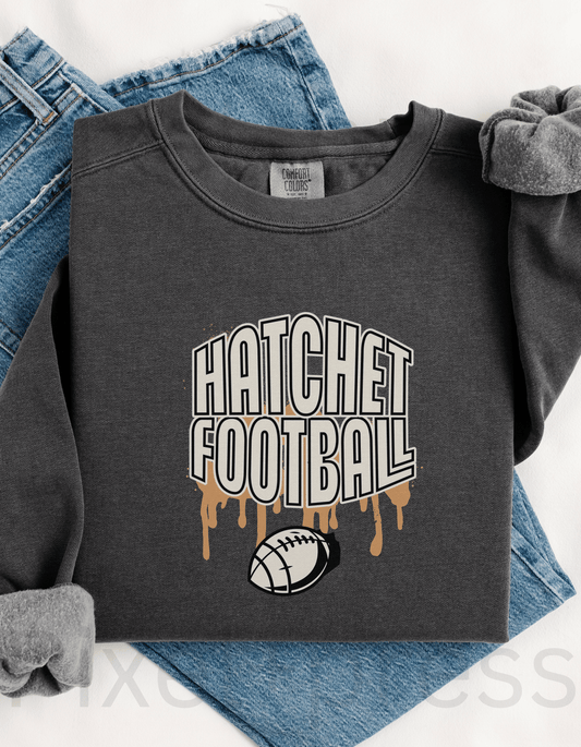 Hatchet Sports Crewneck Sweater – Football, Soccer, or Basketball | Comfort Colors | School Spirit Wear