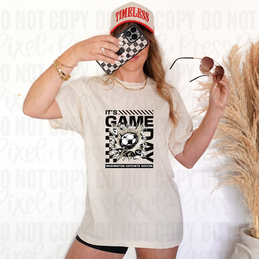 ⚽ Game Day Blast – Hatchets Soccer Tee (Infant–Adult)