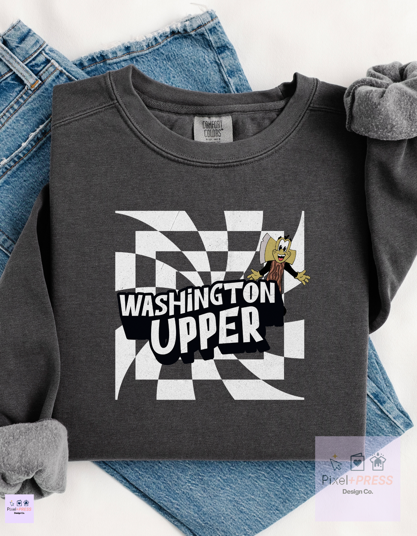 Washington School Spirit Adult Crewneck – Primary, Intermediate, or Upper – Comfort Colors