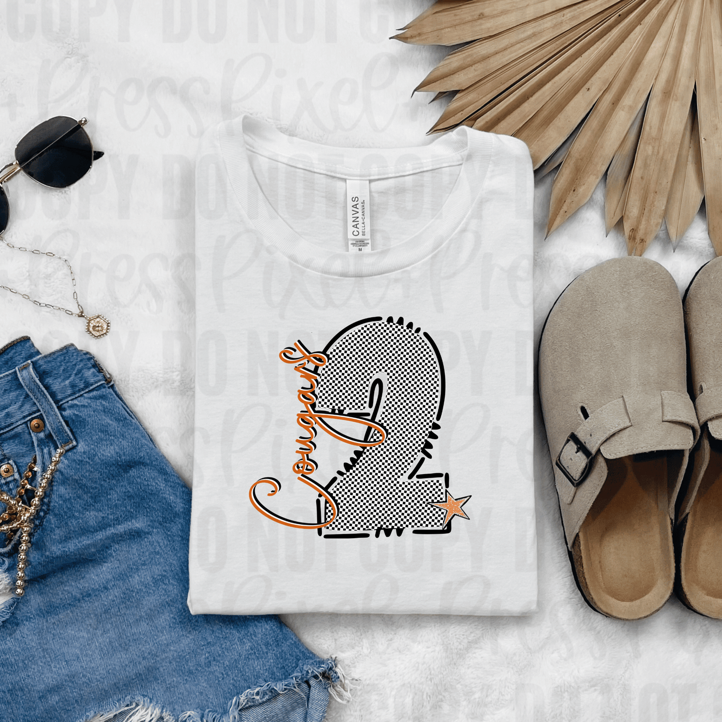 Custom Mascot + Jersey Number Tee – Youth & Adult Sizes