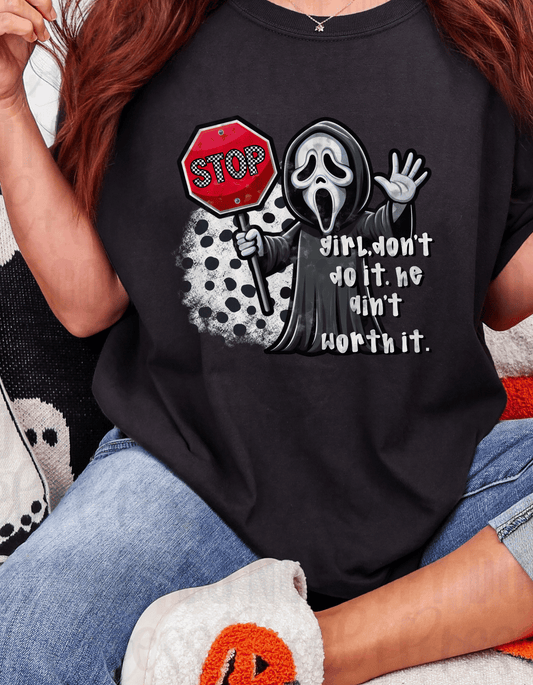 “Girl don’t do it!” Halloween Tee