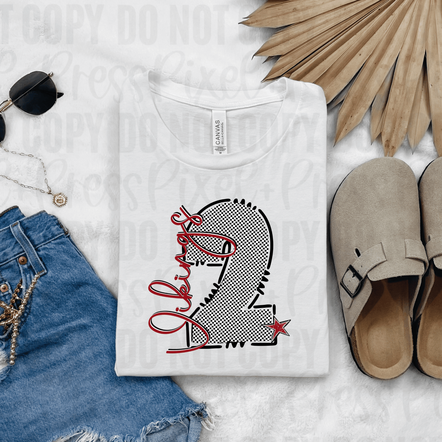 Custom Mascot + Jersey Number Tee – Youth & Adult Sizes