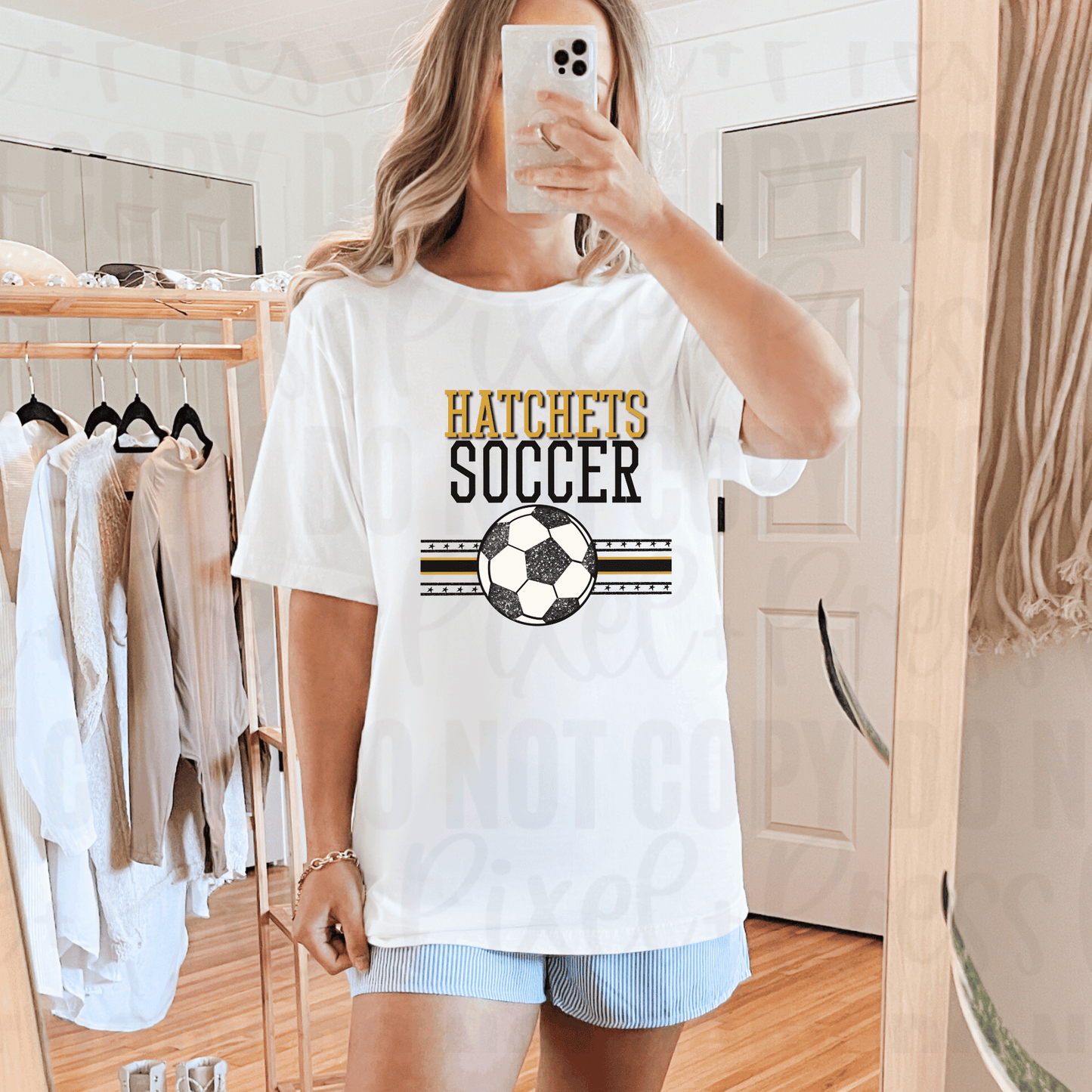 Glitter Soccer ball  Tee